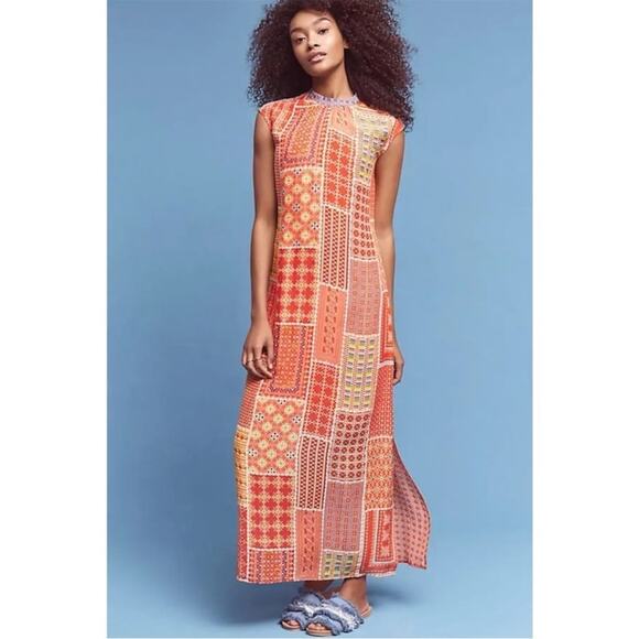 Anthropologie Tanvi Kedia Sol Patchwork Maxi Dress Size XS - Picture 1 of 16